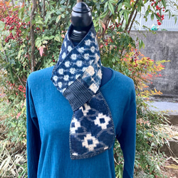 413 襤褸 ストール 古布 リメイク 藍染 藍染め パッチワーク 刺し子