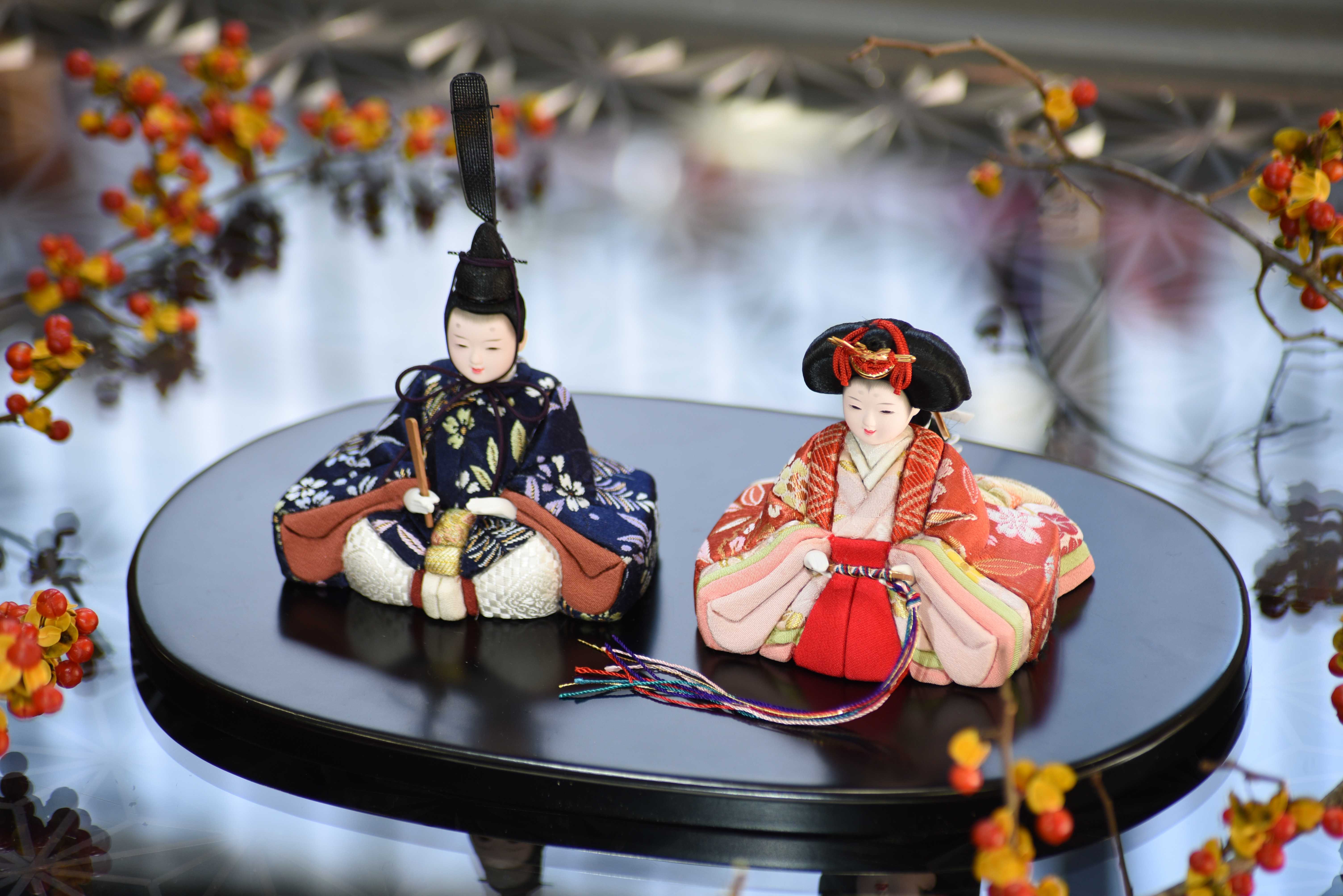 雛人形【喜雲雛】　新作　小判台飾り