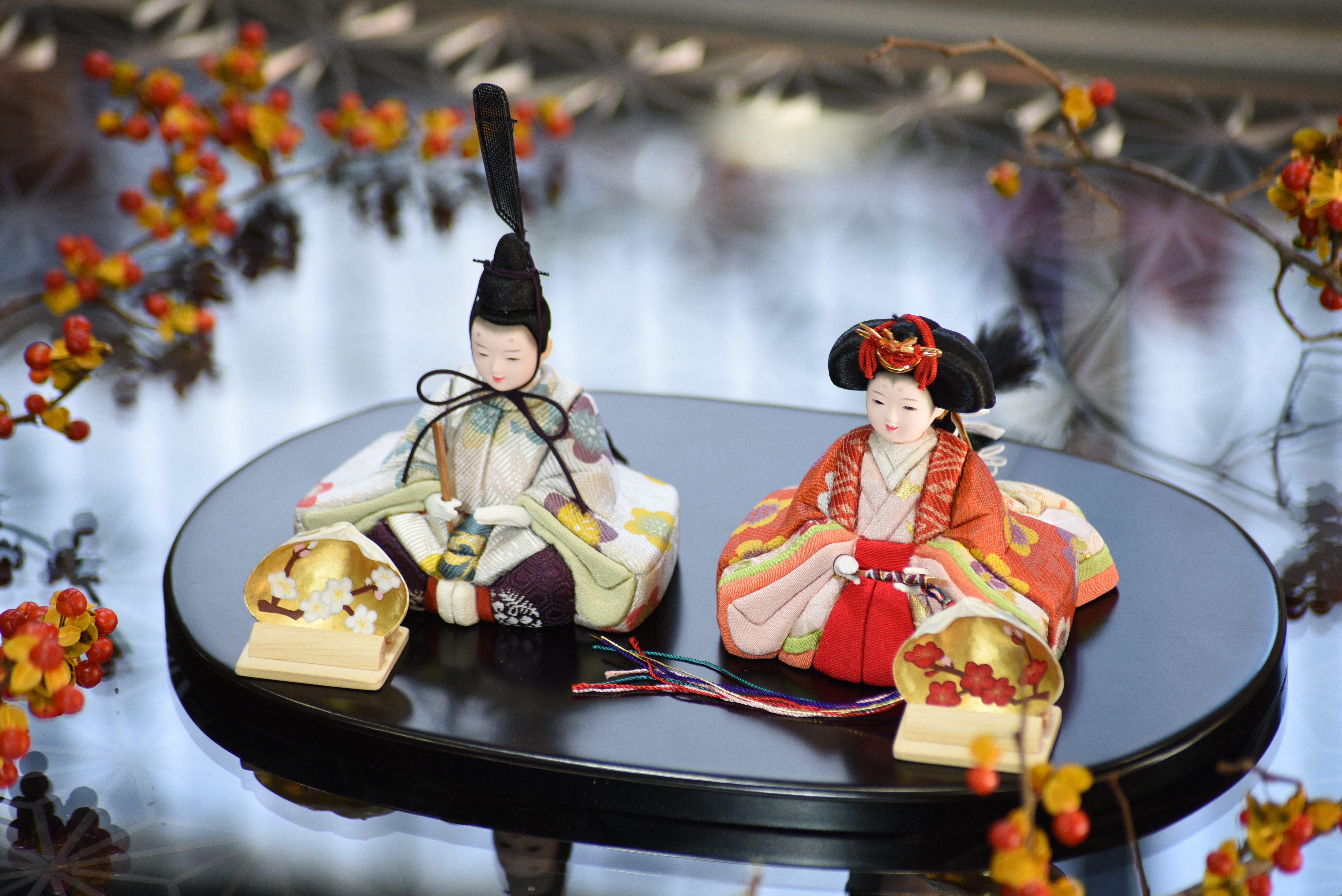 雛人形【喜雲雛】　新作　小判台飾り