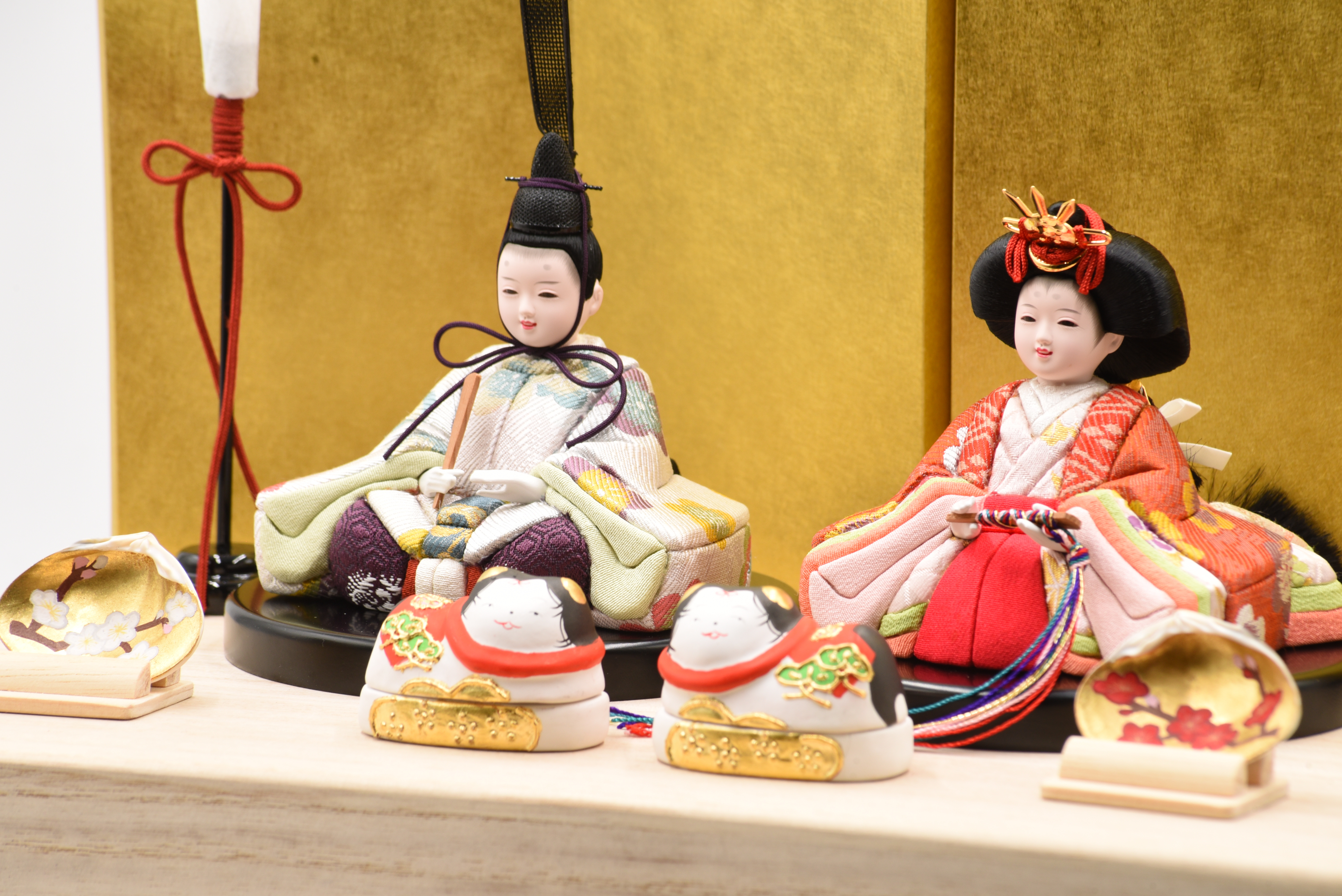雛人形【喜雲雛】　新作　小判台飾り