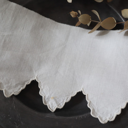 soldフランス 55㎝ アンティーク手刺繍レース B976 4枚目の画像