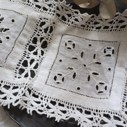 soldフランス 29×16㎝ アンティークレースドイリー B973 6枚目の画像