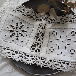 soldフランス 29×16㎝ アンティークレースドイリー B973 2枚目の画像