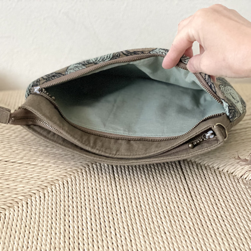 ラスト1点⚮̈ミナペルホネン rosy mint ドラポケショルダー