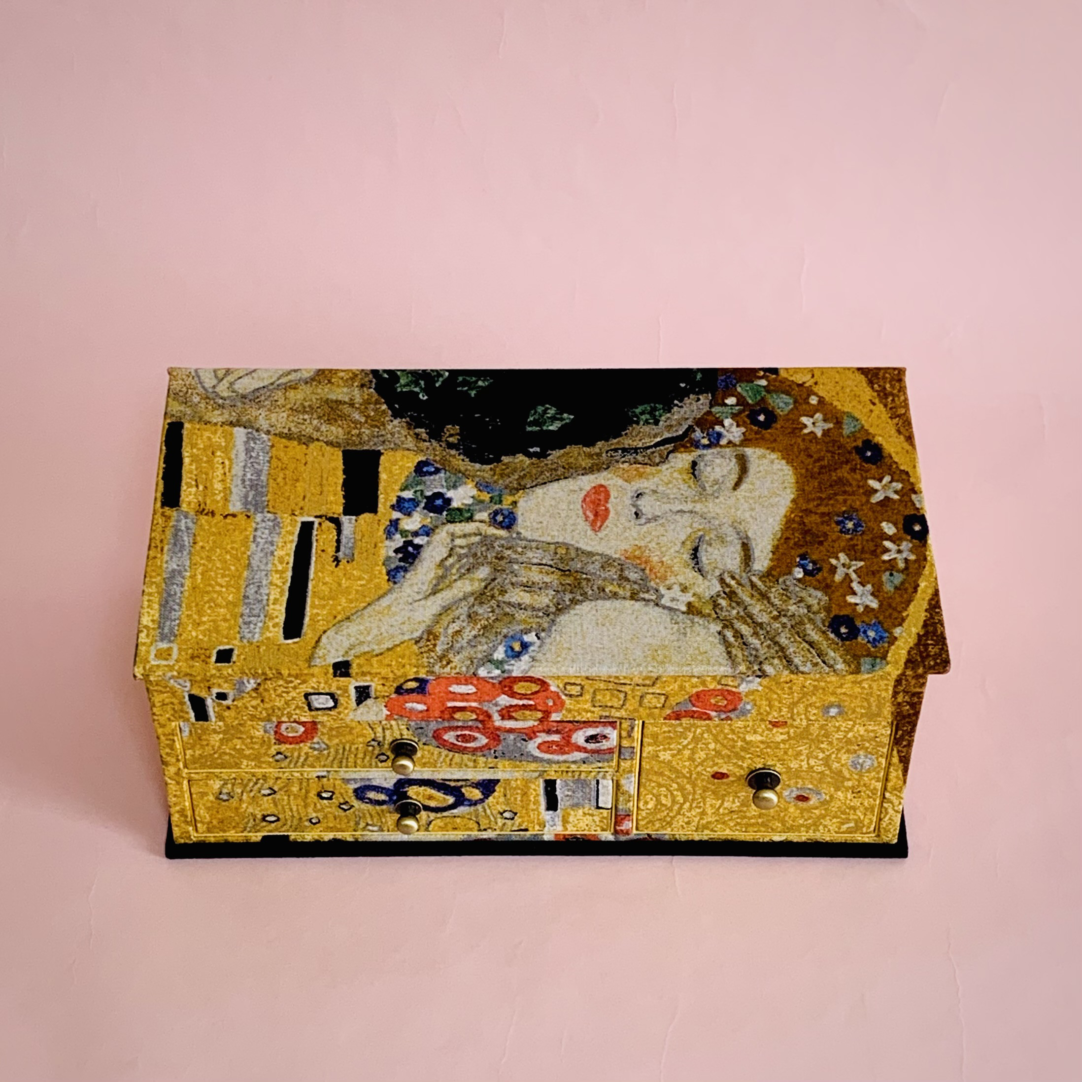 カルトナージュ  アクセサリー/ジュエリーボックス クリムト「接吻」