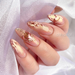 ニュアンスネイル 秋ネイル 大人ネイル 上品ネイル シェルネイル