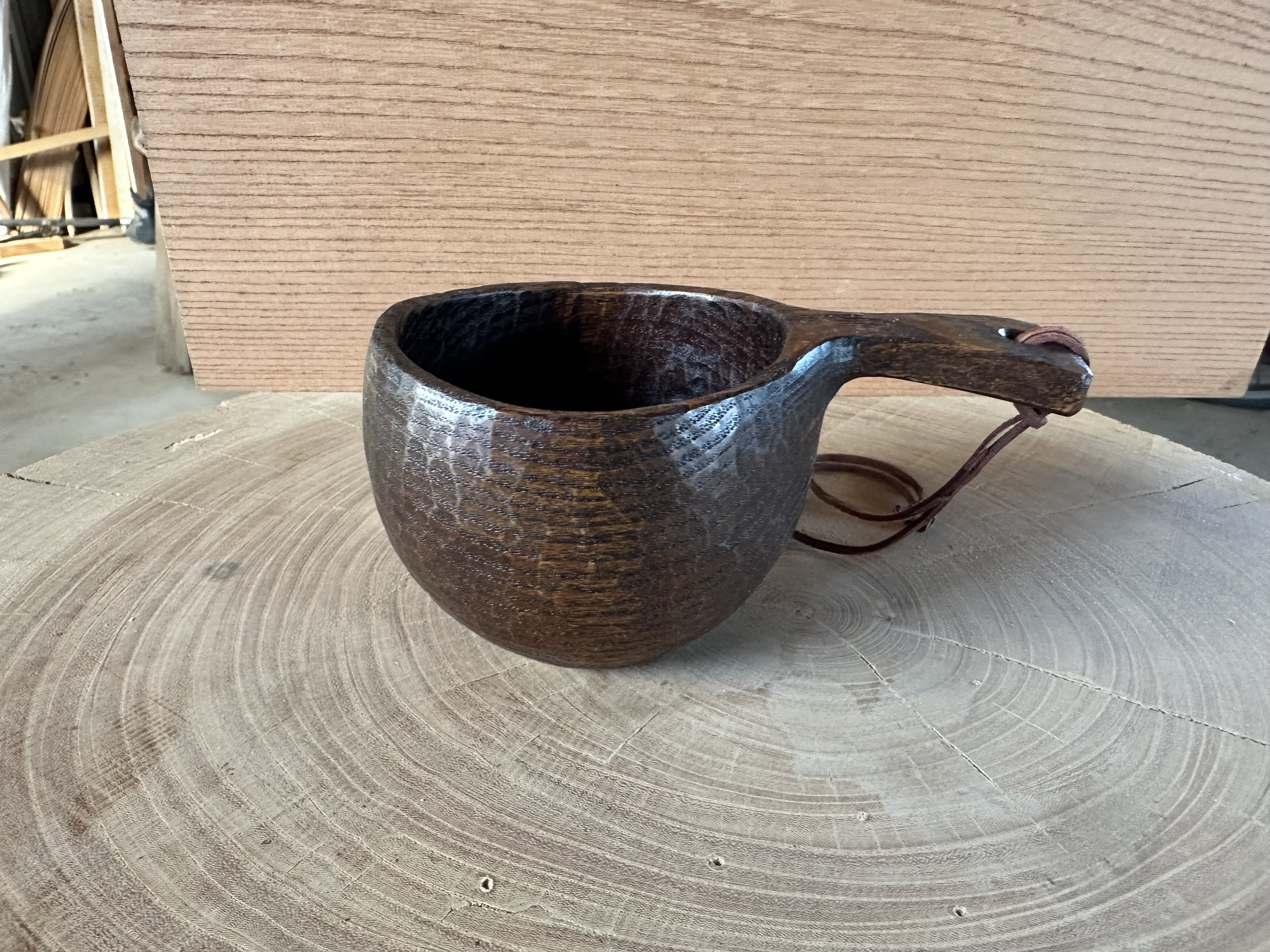 拭き漆のククサ 9,000円