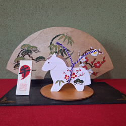 2026年干支「午」 ゆらゆら子馬の木馬 [木工アート] その他インテリア