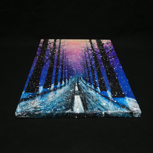 油絵 油彩 油彩画 絵 絵画 【雪降る幻想】 絵画 HR 通販 20181234