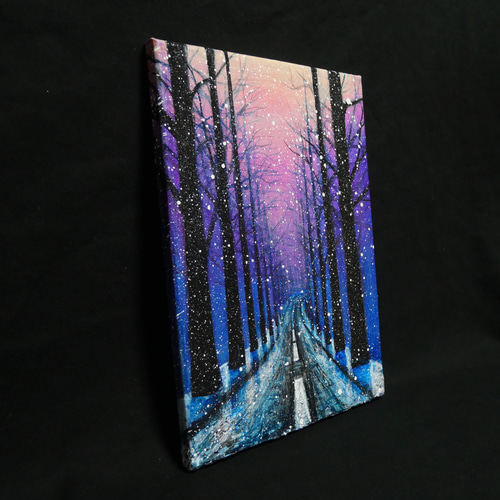 油絵 油彩 油彩画 絵 絵画 【雪降る幻想】 絵画 HR 通販 20181234