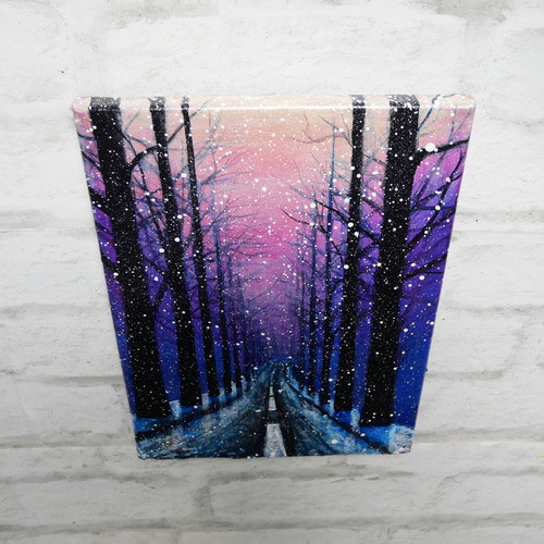 油絵 油彩 油彩画 絵 絵画 【雪降る幻想】 絵画 HR 通販 20181234