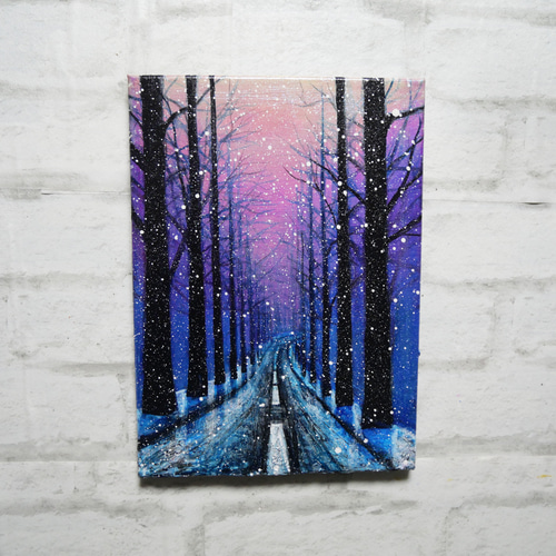 油絵 油彩 油彩画 絵 絵画 【雪降る幻想】 絵画 HR 通販 20181234