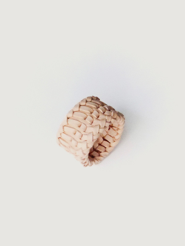 レザーリング ＜太＞ leather ring bold 軽量 金属アレルギー