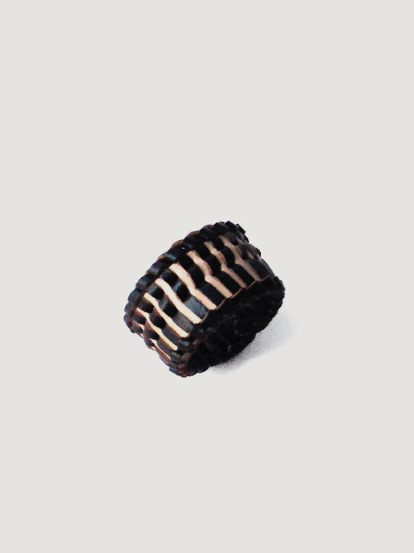 レザーリング ＜太＞ leather ring bold 軽量 金属アレルギー