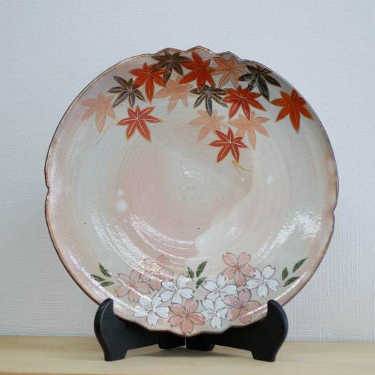 京焼・清水焼　雲錦　九寸皿