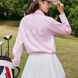 秋冬 春 ゴルフウェア 上下セット ジャケット トレーナー 長袖