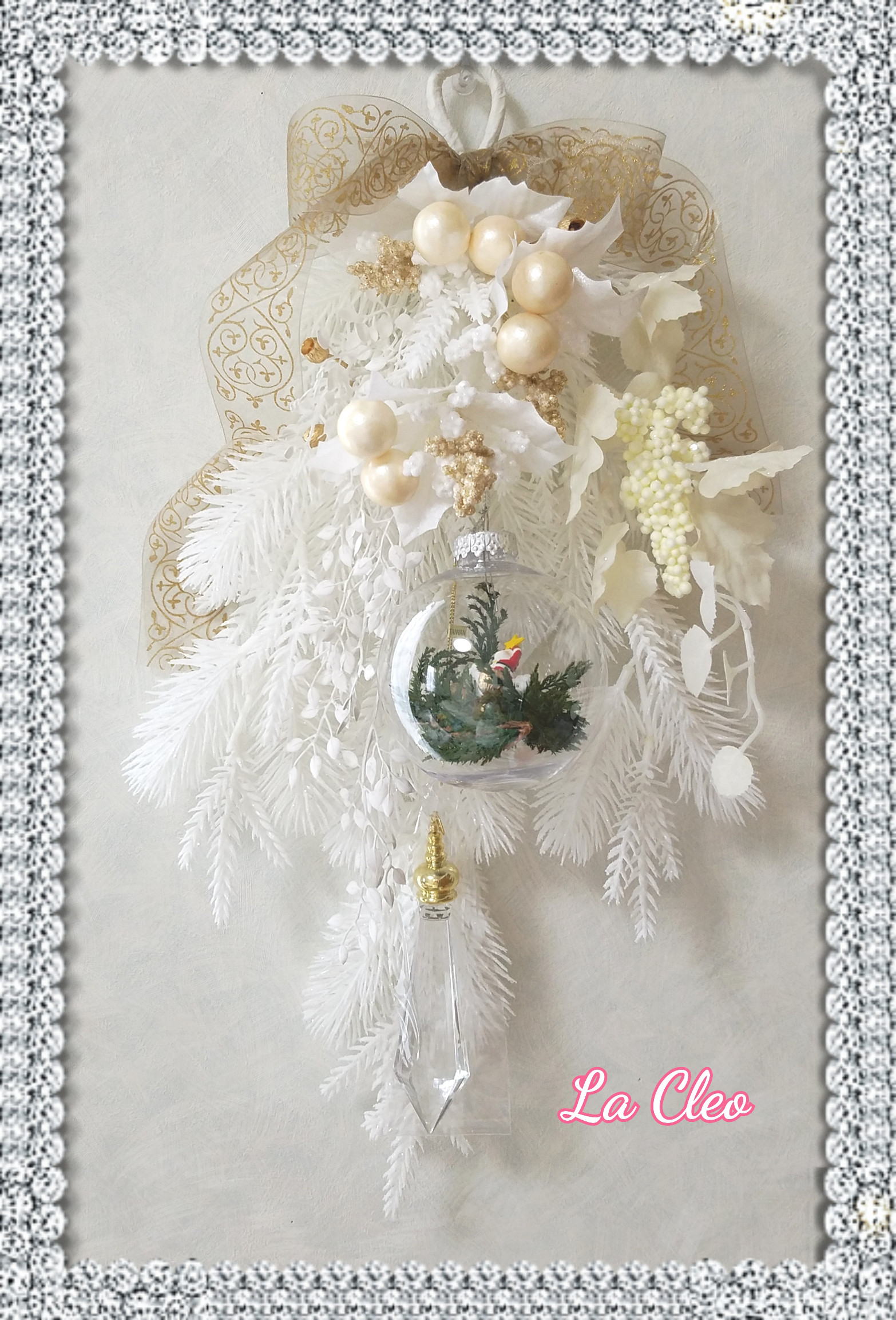 アーティフィシャルフラワー　ホワイトスワッグ　送料無料