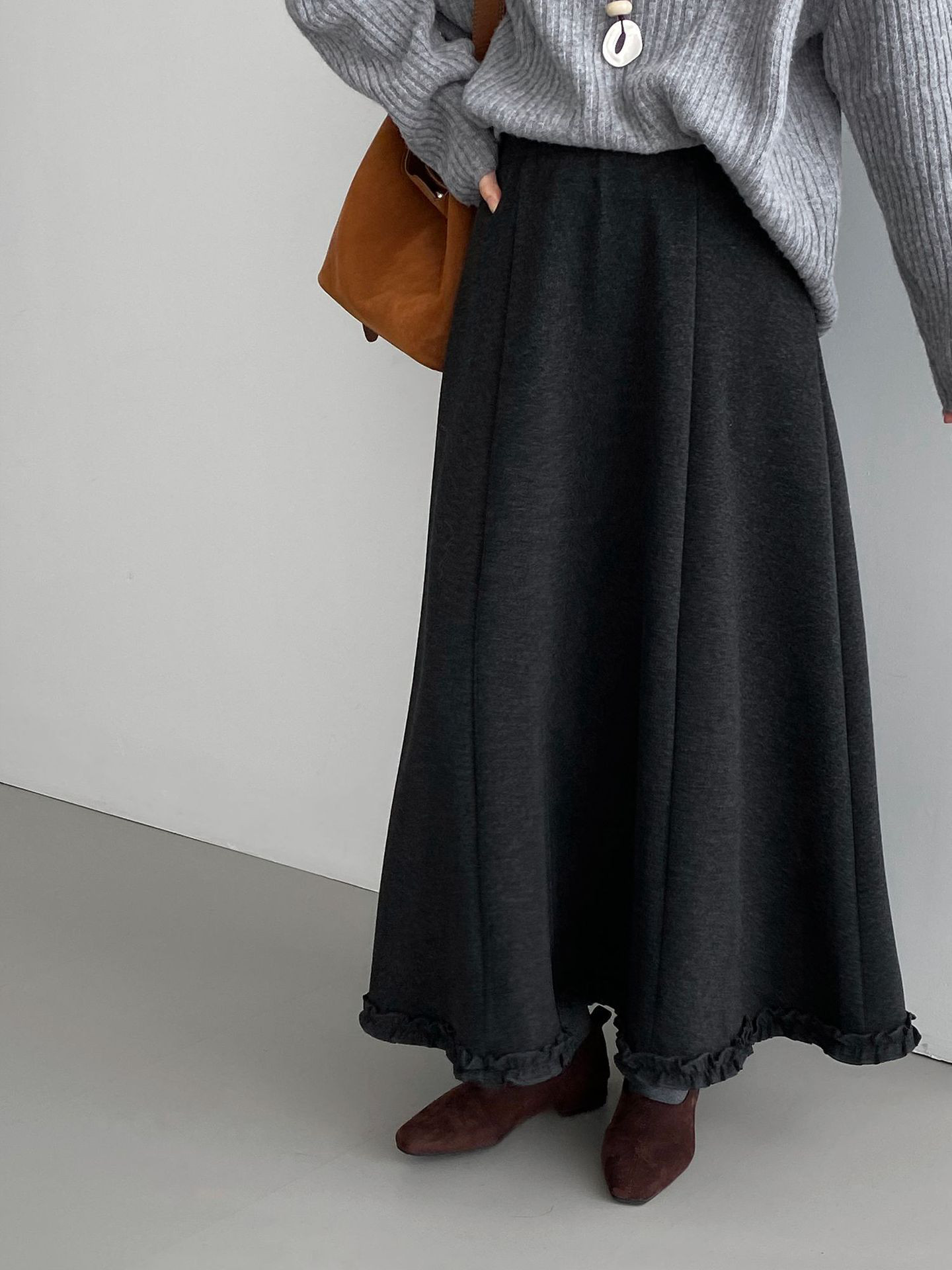 秋新作レディースピコフリル裏起毛保温ハーフスカート【返品・交換可】品質最優先25-585