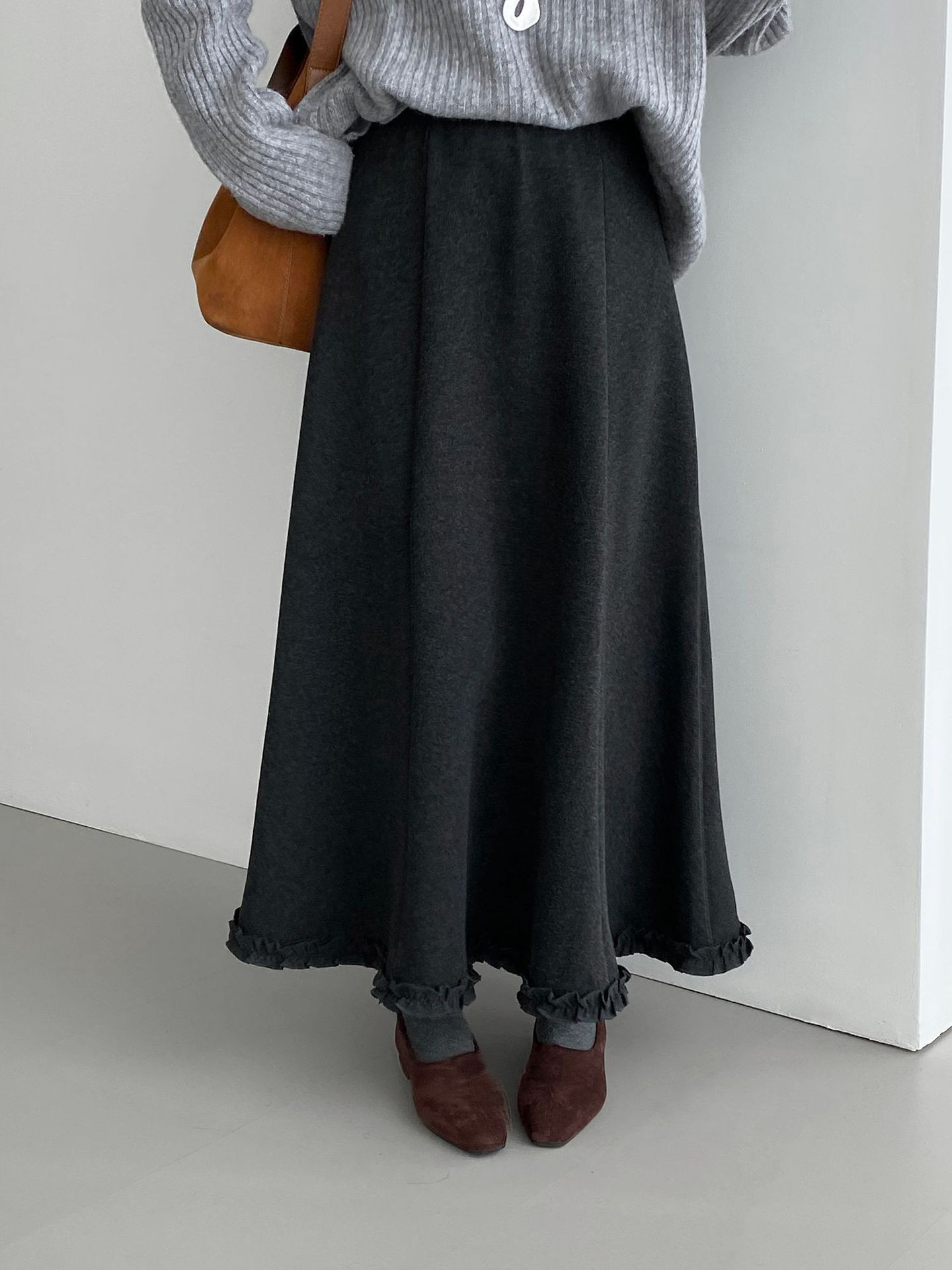 秋新作レディースピコフリル裏起毛保温ハーフスカート【返品・交換可】品質最優先25-585