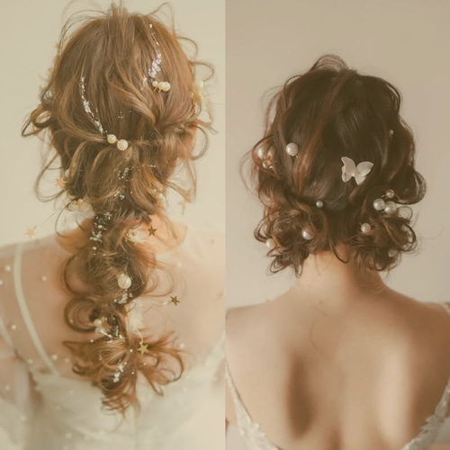 12本セット】パール ヘアピン ゴールド｜結婚式 ブライダル 前撮り