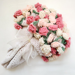 花束 ブーケブランケット プレゼント バラ 毛糸 お祝い 誕生日 編み物