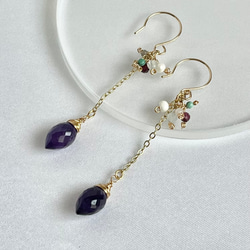 神秘の輝き～ ラブラドライト 14kgfペンダントトップ（ワイヤー