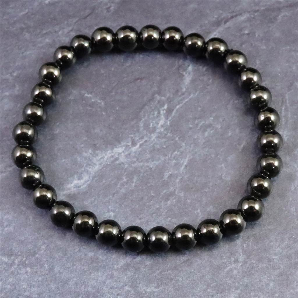 ノーブルシュンガイト  エリートシュンガイト　6mmブレスレット 8.94g #40521