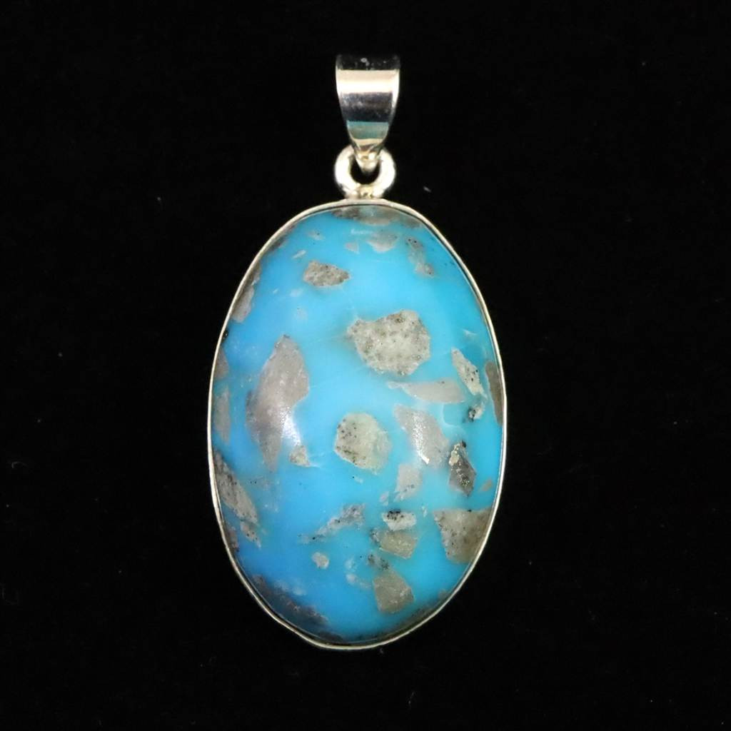 ペルシアンターコイズ 33mmオーバル ペンダント 14.7g #11316
