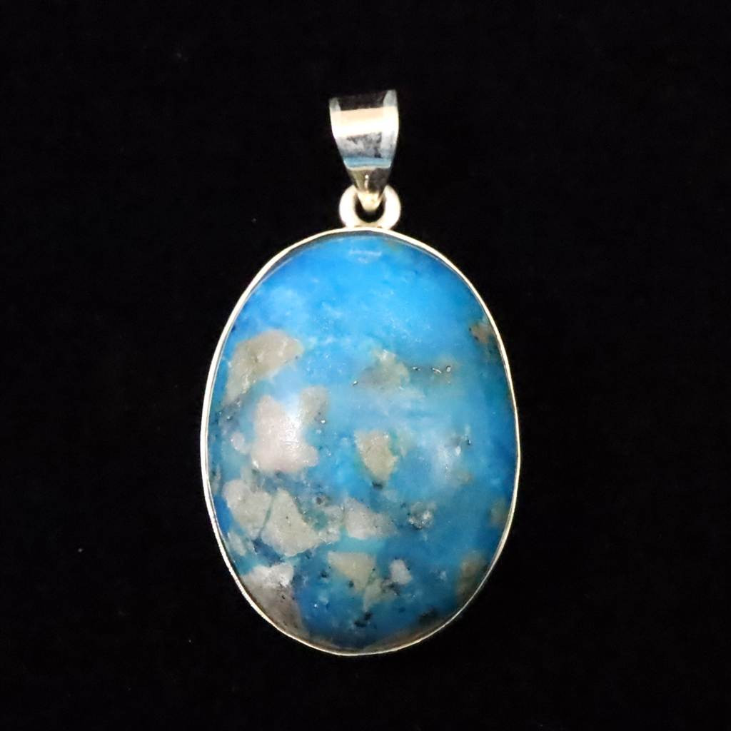 ペルシアンターコイズ 31mmオーバル ペンダント 18KGP 14.7g #98370