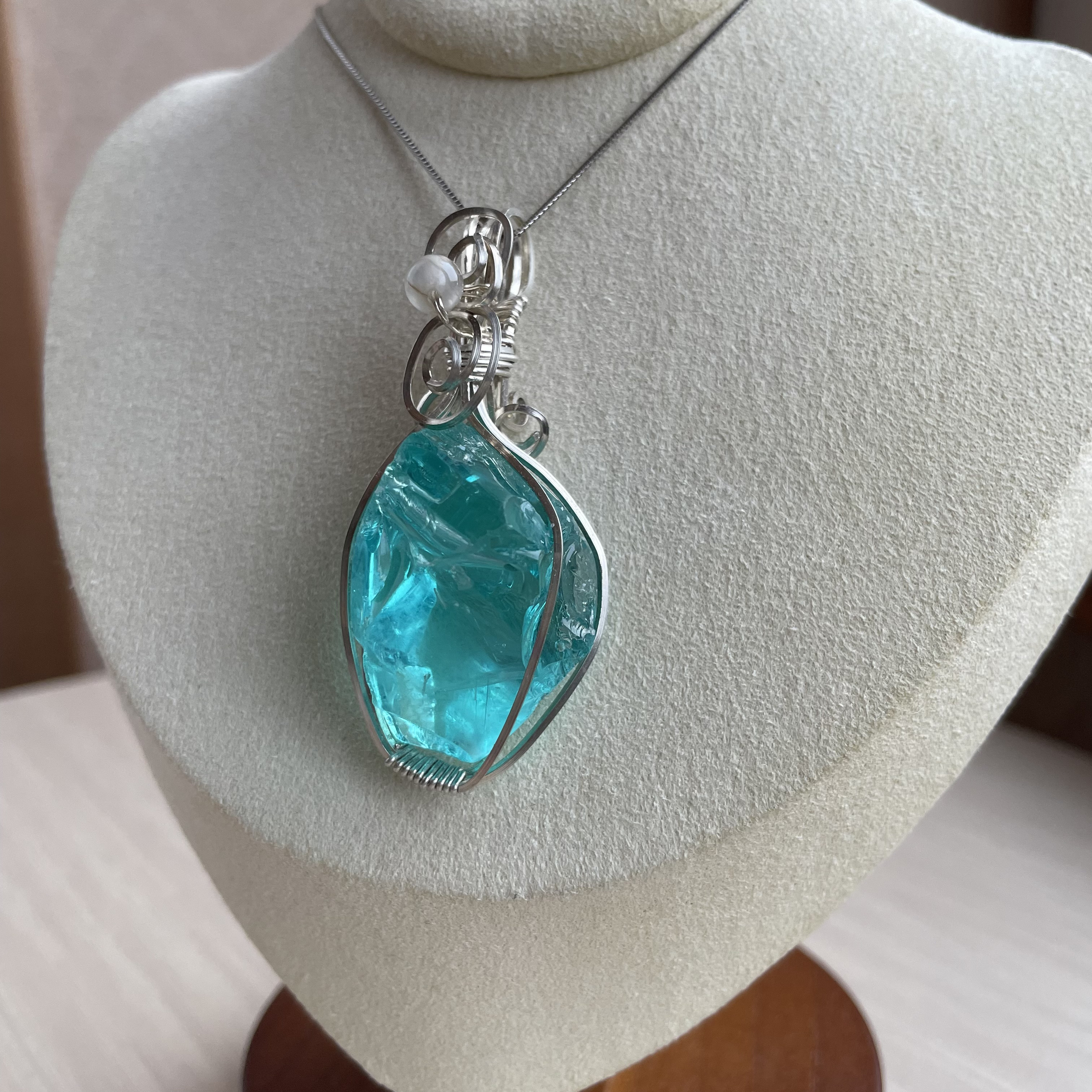 アンダラクリスタル✨シアンエンジェル/エンジェルオーラ〜アルゲンティウムシルバー・ペンダント