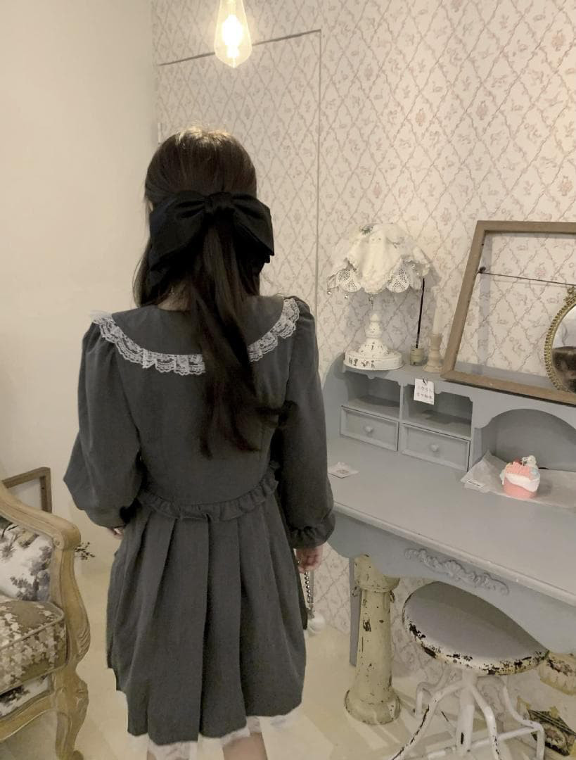 大きいサイズ レディース ワンピース　レトロ　重ね着風　春 秋冬 新品 長袖