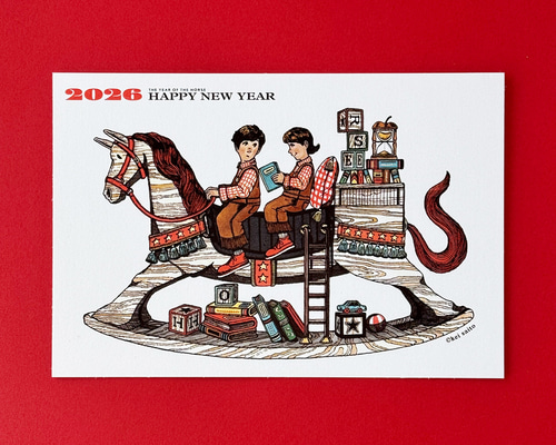 年賀状2026 ポストカード3枚セット ポストカード kei saito 通販