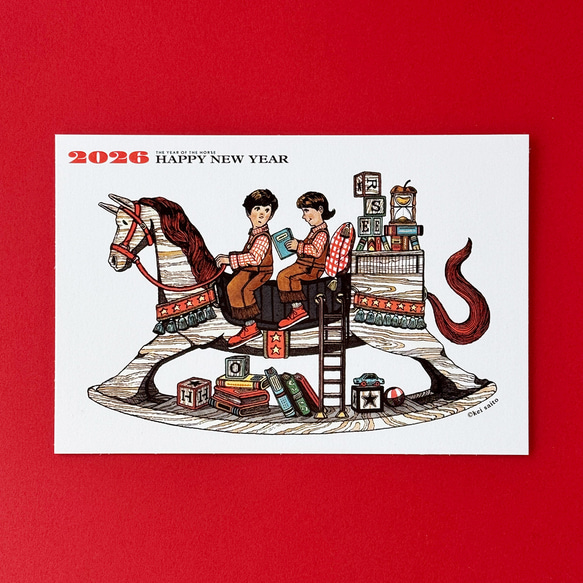 年賀状2026 ポストカード3枚セット ポストカード kei saito 通販