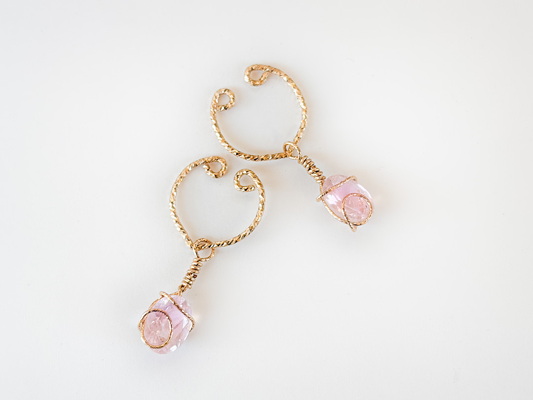 モルガナイト(AA)◆ルース(高品質)◆14kgf◆ノンホールピアス◆天然石