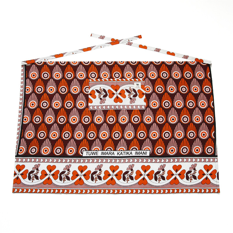 カンガのソムリエ・エプロン（ リーフ ）ユニセックス カフェ ロング キャンプ アウトドア