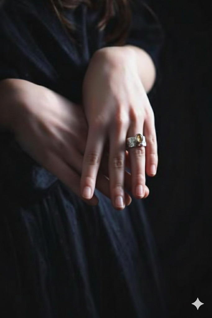 リング「eclipse」rutile quartz