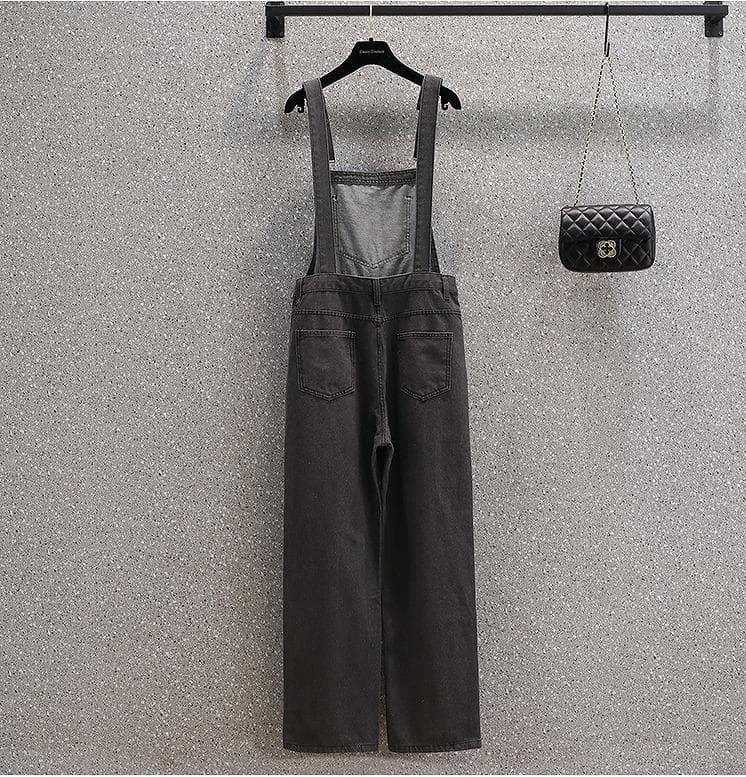 大きいサイズ オーバーオール　サロペット　ダメージ　レディース パンツ　新品