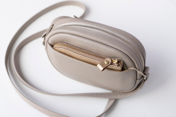 Creema限定新春福袋〈竹〉ミニショルダーバッグ 　L字ファスナーコインケース　日本製　ma-01+apo-12 4枚目の画像