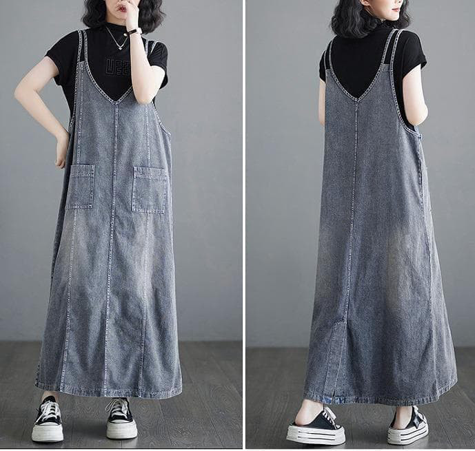 大きいサイズ レディース ワンピース　サロペット　ロング　春夏 秋 新品ｈ