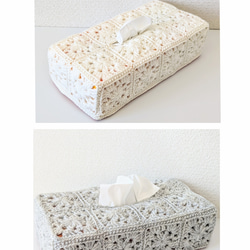 手編み マルチカバー 六角形 ブルー＆グリーンの集いB テーブル