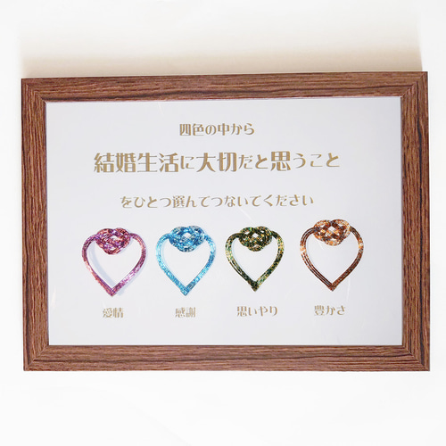 水引アート　水引アレンジ　ご祝儀袋　結婚証明書　オーダーメイド　卒花　ブライダル 水引の説明書（つながる結婚証明書付属品 オーダーメイド） その他