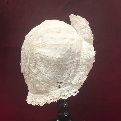 刺繍レース飾りボネ（No.3162）