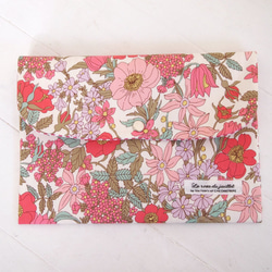 ミナ ペルホネン×リバティ 母子手帳ケース メモリーズオブレイン/蛍光