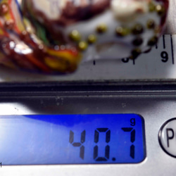 猫　とんぼ玉 トンボ玉 蜻蛉玉 ペンダントトップ   モレッティ   ハンドメイド 13175-472 ネックレス 5枚目の画像