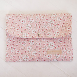 ミナ ペルホネン×リバティ 母子手帳ケース メモリーズオブレイン/蛍光