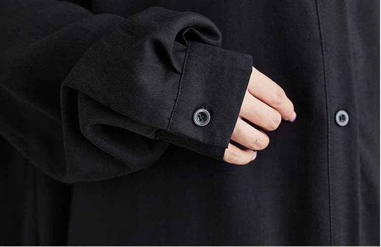 大きいサイズ 新品 秋冬 アシメ イレギュラー ロング シャツ ワンピース