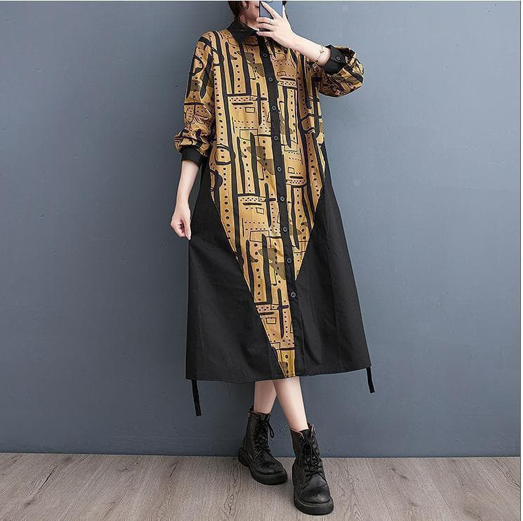 大きいサイズ レディース ワンピース　ロング　春夏 秋 新品 ミモレ　長袖