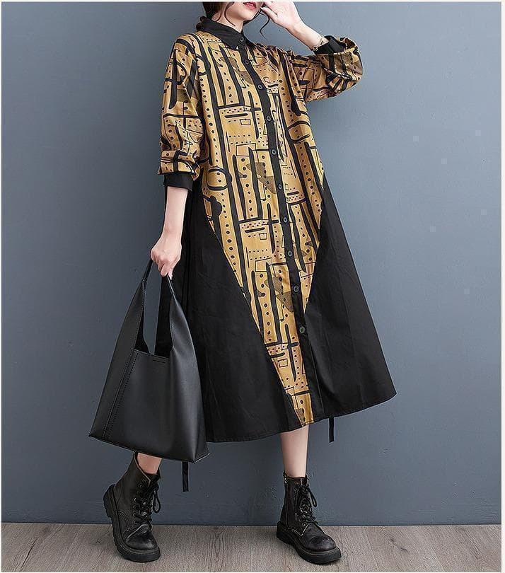 大きいサイズ レディース ワンピース　ロング　春夏 秋 新品 ミモレ　長袖