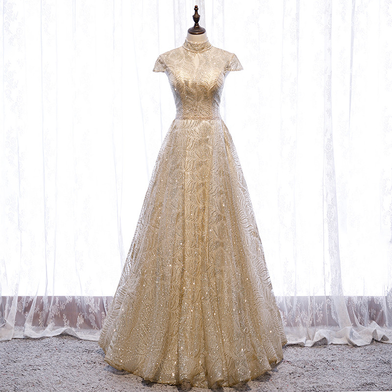 綺麗 ゴールド ボルドー スパンコール パーティードレス 優雅 パーティー 演奏会 誕生日 二次会 前撮り 01636