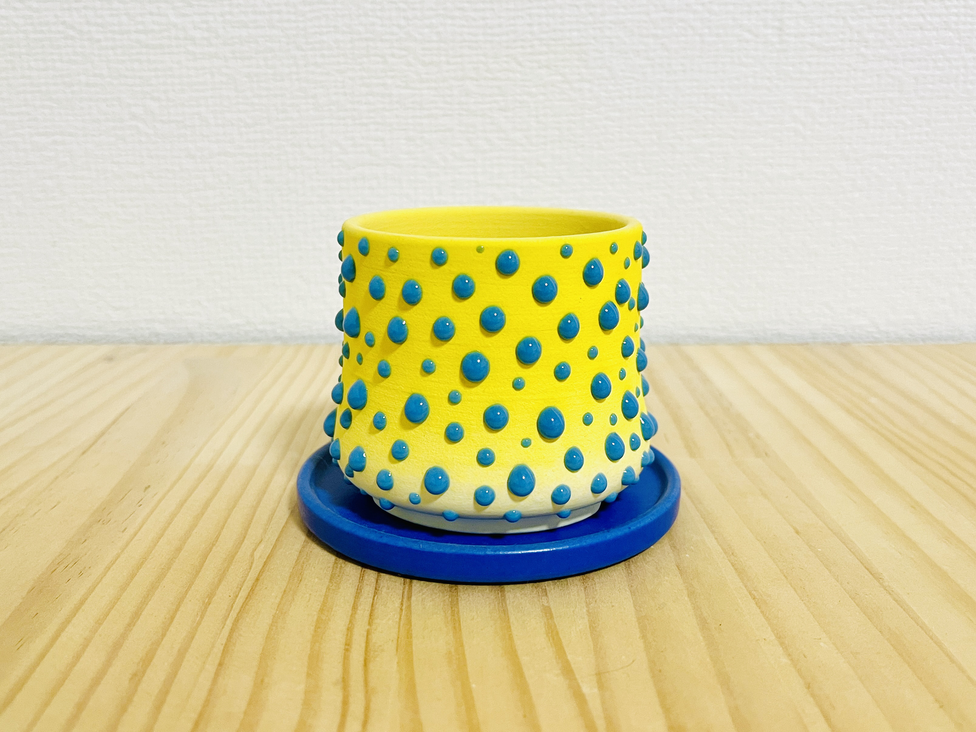 植木鉢 : スライムポット Mini size / 黄×青
